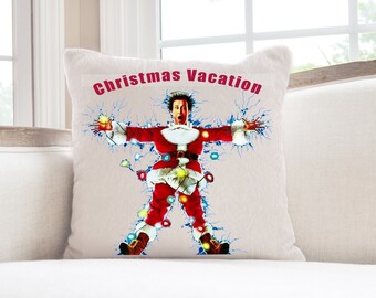 Decoración de vacaciones de Navidad, almohada de Navidad, funda de almohada de Navidad, decoración de Navidad, decoración divertida de vacaciones de Navidad, 18x18