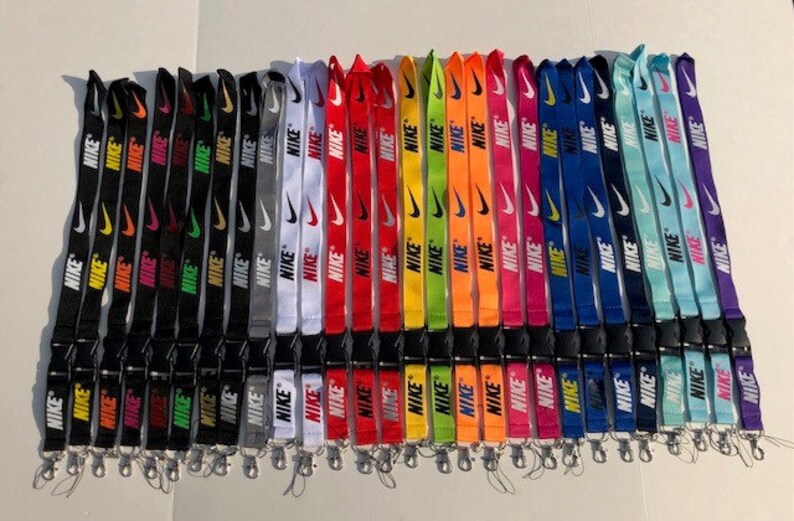 Nike Lanyard Detachable Keychain Badge ID Holder Phone Strap Etsy