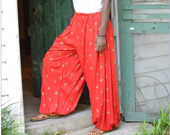 Folkwear #119 Men's/Women's Sarouelles Pants Paper Sewing Pattern from Turkey, Africa & India Stylish All Season Hip: 33" - 50" / UNCUT NEW