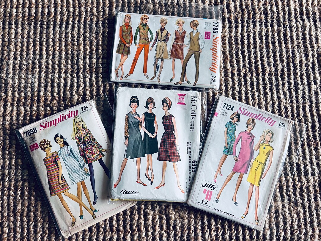 Sewing Pattern Lot Mccall's 6959 1963 Simplicity 7658 Etsy