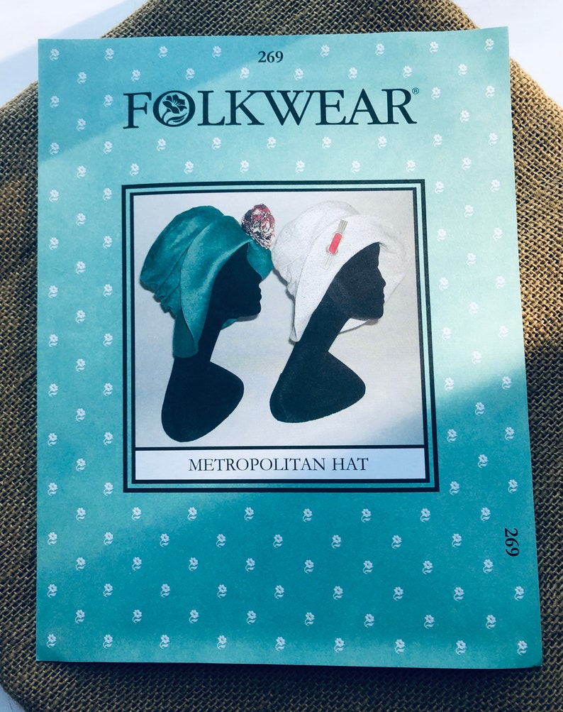 Folkwear 269 1920's Metropolitan Hat Paper Sewing Pattern Gorgeous, Fast & Easy to Sew // Adult Hat Sizes Small Large // UNCUT NEW 画像 4