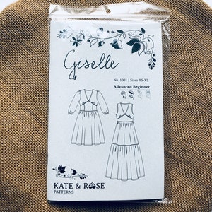 Kate & Rose 1002 The Giselle Dress Paper Sewing Pattern Size Xs xl Bust 30 45 1/2 Hungarian Folk Pattern Fitted Bodice / UNCUT NEW image 10