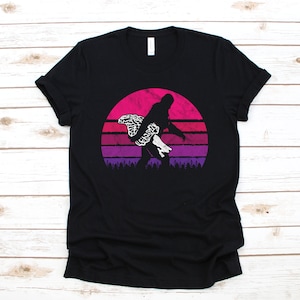 Bigfoot Mushroom T-Shirt, Funny Sasquatch Mushroom Shirt, Jacht paddestoelen Lange Mouw, Mycologist Sweatshirt, Mycology Morels Hoodie
