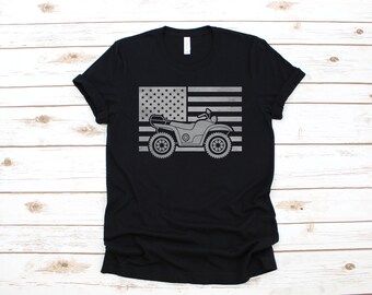 ATV USA Flag T-Shirt, American Flag ATV T-Shirt, Patriotic 4-Wheeler Long Sleeve, Four Wheeler Sweatshirt, Kids Tees, Hoodie