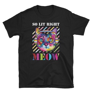 EDM Cat Funny Apparel Short-Sleeve  T-Shirt