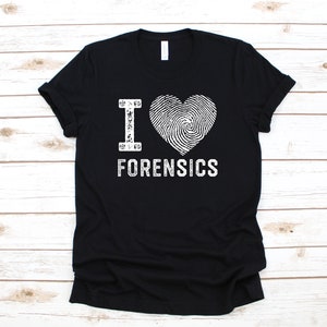 I Love Forensics / Forensic Science Shirt / Forensic Scientist T-Shirt / Heart Crime Scene Hoodie / Criminal Justice Tank Top / Sweatshirt