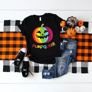 Gay LGBT Pumpkin Funny Halloween T-Shirt