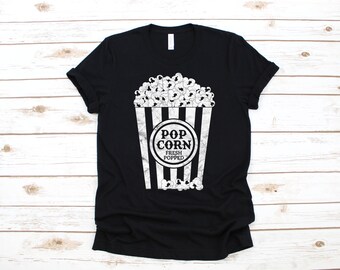 Popcorn T-Shirt, Movie Theater, Popcorn Lover Tank Top, Hoodie, Sweatshirt, Long Sleeve, Kids Tee Apparel Gift