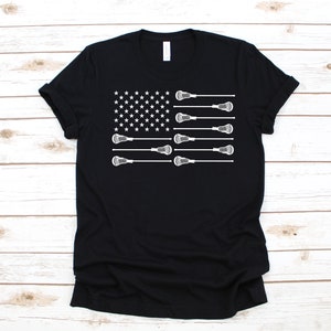 Lacrosse American Flag USA T-Shirt, Tank Top, Hoodie, Sweatshirt, Long Sleeve, Child  Apparel Gift