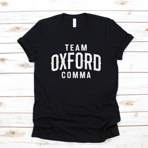 オックスフォードカンマTシャツ、チームオックスフォードカンマシャツ、文法シャツ、面白い英語教師へのギフト、英語専攻パーカー、スウェットシャツ、長袖