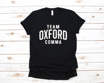 Oxford komma T-shirt, team Oxford komma's shirt, grammatica shirt, grappig leraar Engels cadeau, Engelse grote hoodie, sweatshirt, lange mouw