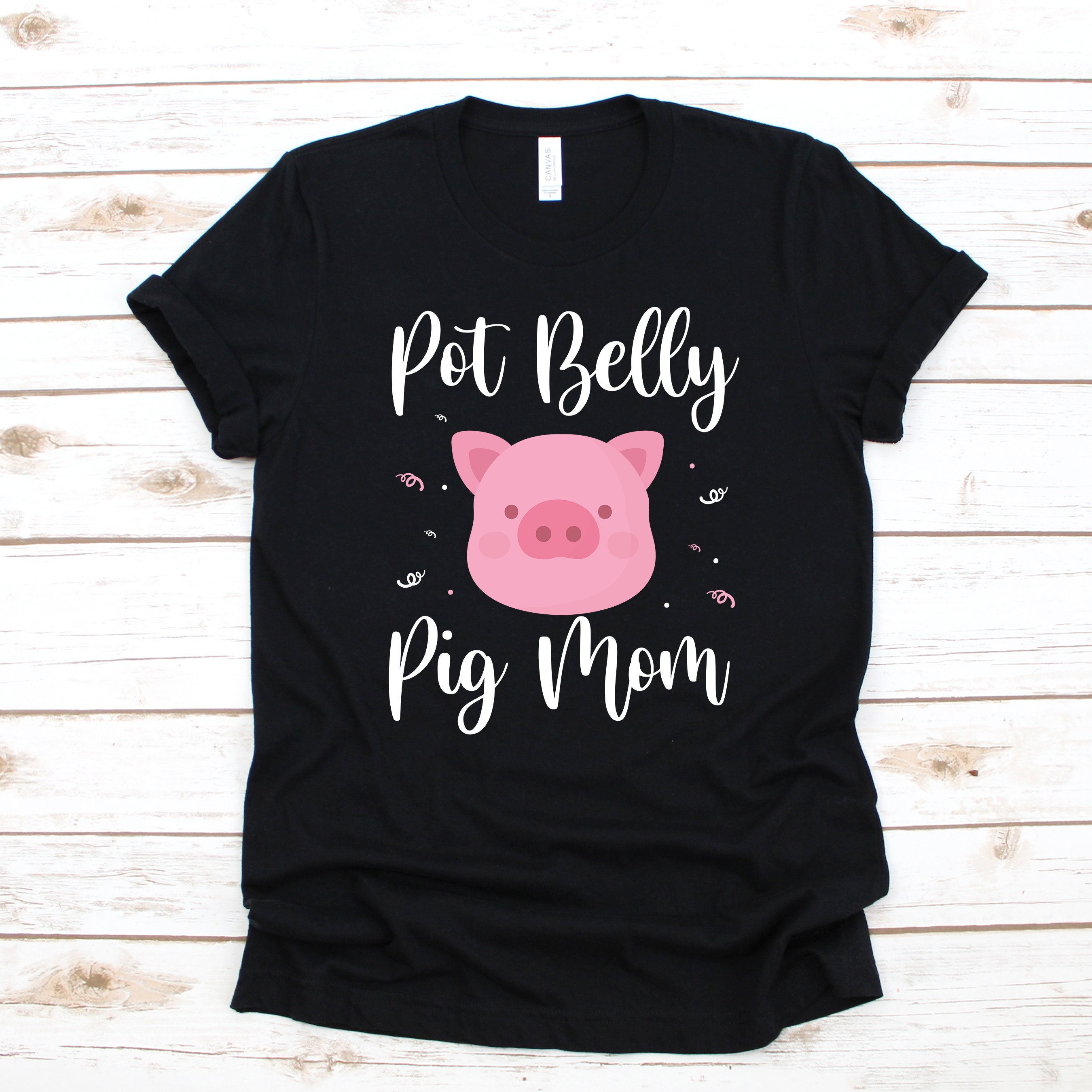 Pot Belly Pig Mom T-Shirt For Women Pot Belly Pig Mom T-Shirt For Women