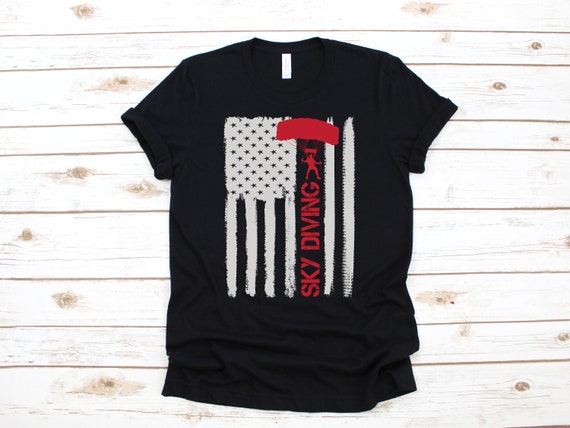 Us Flag Skydiving Shirt Patriotic American Parachute T-Shirt Us Flag Skydiving Shirt Patriotic American Parachute T-Shirt