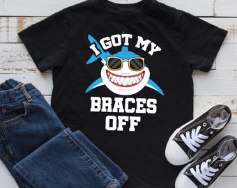 I Got My Braces Off Shark T-Shirt, Kids Tee, Toddler Tee, Kids Hoodie