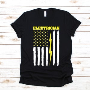 Electrician USA Flag Shirt, American Flag Electrician T-Shirt, July 4th Electrician Hoodie, Fathers Day Gift, Tank Top, Sweatshirt