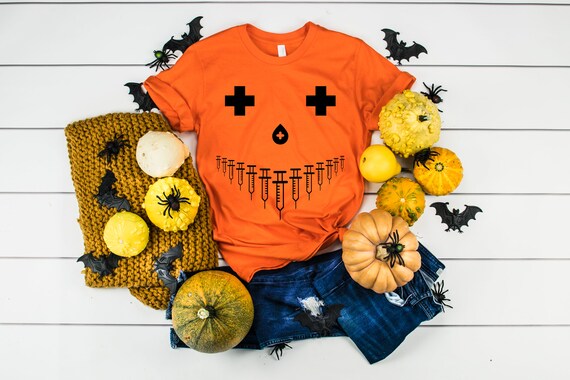 Hilarious Pumpkin Design Tee: 100% Cotton Halloween Shirt