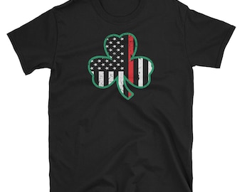 St Patricks Day Firefighter T-Shirt Fireman Irish Gift