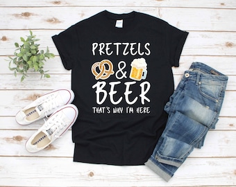Oktoberfest Germany Pretzels and Beer / T-Shirt / Tank Top / Hoodie /  Hoodie / Long Sleeve /  Apparel Gift