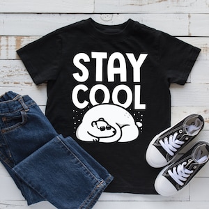 Stay Cool Polar Bear T-Shirt, Cute Polar Bear Tee, Kids Hoodie, Zoo Tank Top, Hoodie, Sweatshirt, Long Sleeve, Kids Tee Apparel Gift