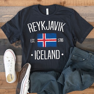 Reykjavik Iceland T-Shirt, Icelandic Flag,  Souvenir, Tank Top, Hoodie, Sweatshirt, Long Sleeve, Kids Tee Apparel Gift