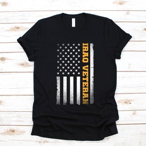 Iraq Veteran T-Shirt, American Flag USA Patriotic Shirt, Tank Top, Hoodie, Sweatshirt, Long Sleeve, Hoodie, Gifts for Iraq War Vets