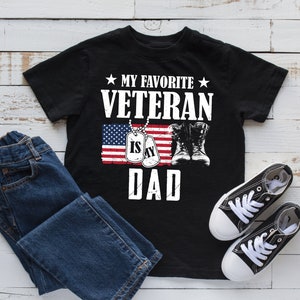 Lieblingsveteran ist mein Vater T-Shirt, Veteran Vater T-Shirt, Tank Top, Hoodie, Sweatshirt, Langarm, Kinder Tee Bekleidung Geschenk
