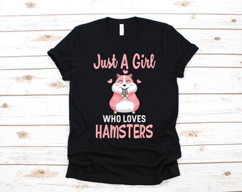Girl Who Loves Hamsters T-Shirt, Cute Hamster Tank Top, Hoodie, Sweatshirt, Long Sleeve, Child  Hoodie, Apparel Gift