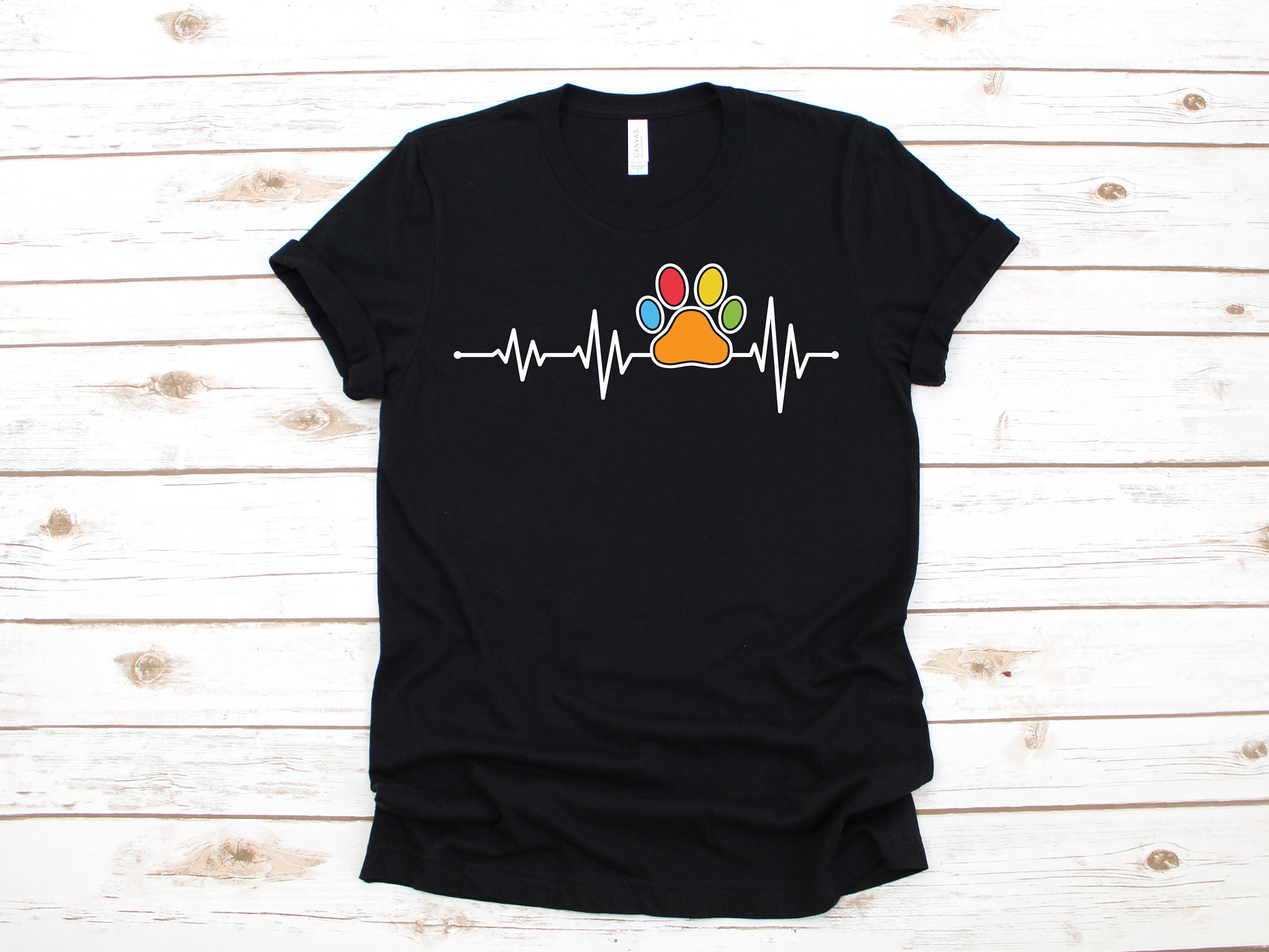 Dog paw heartbeat hoodie sale