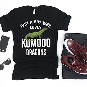 Boy Komodo Dragons T-Shirt, Cute Komodo Dragon Tank Top, Hoodie, Sweatshirt, Long Sleeve, Kids Tee Apparel Gift