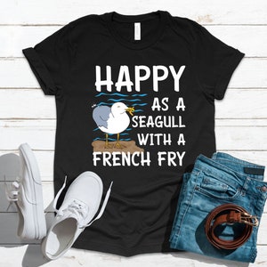 Seagull Funny French Fry Beach Bird, T-Shirt, Tank Top,  Hoodie, Sweatshirt, Long Sleeve, Apparel Gift