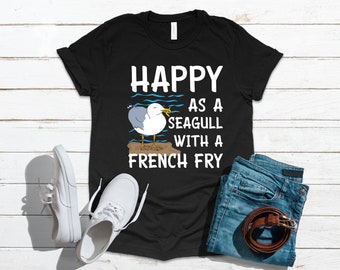 Seagull Funny French Fry Beach Bird, T-Shirt, Tank Top,  Hoodie, Sweatshirt, Long Sleeve, Apparel Gift