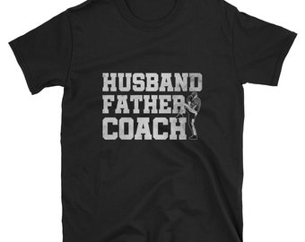 Baseball Coach Husband Father Apparel Fathers Day Gift Short-Sleeve  T-Shirt