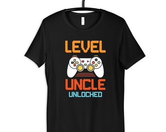 New Uncle Gamer Shirt, Level Uncle Unlocked Tee, Hoodies & Tanks, Gifts for Gamers
