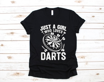 Girl Who Loves Darts T-Shirt, Darts Women's Shirt, Funny Darts Gift Hoodie, Sweatshirt, Dartboard Tees, Hoodie, Tank Top