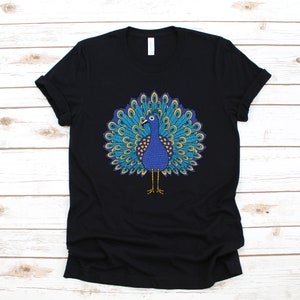 Colorful Peacock T-Shirt, Cute Peacocks Tee,Tank Top, Hoodie, Sweatshirt, Long Sleeve, Kids Tee Apparel Gift