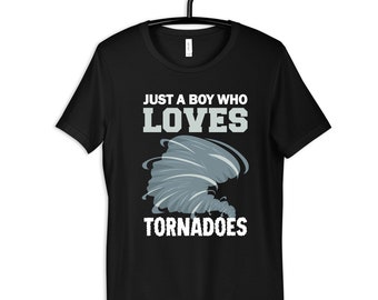 Jongen die houdt van Tornadoes Shirt, Tornado Kids T-Shirt, Kids Tee, Hoodie, Sweatshirt, Tank Top, Lange Mouw, Peuter T-shirt