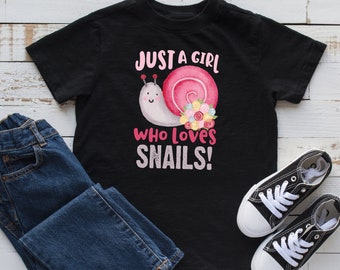 Girl Who Loves Snails T-Shirt, Hoodie, Womens Tees, Kids Shirt, Toddler Tee, Long Sleeve, Tank Top, Sweatshirt
