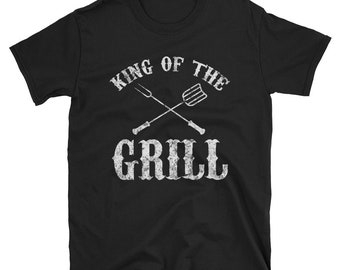 Funny BBQ Camisa Barbacoa Rey de la Parrilla Camiseta Regalo