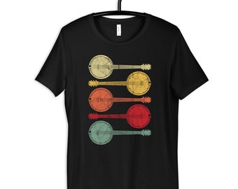 Retro Banjo T-Shirt, Women's & Men's Tees, Kids Toddler Shirts, Hoodies, Sweatshirts, Tank Tops