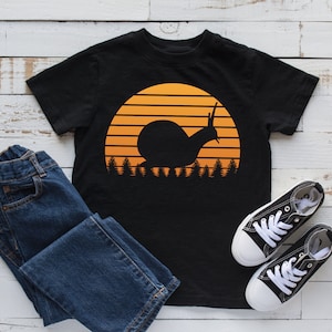 Snail T-Shirt, Retro Snail Tee, Kids Hoodie, Tank Top, Hoodie, Sweatshirt, Long Sleeve, Kids Tee Apparel Gift