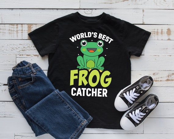 Best Frog Catcher T-shirt, Cute Catching Frogs, Kids Hoodie, Toddler Tee,  Tank Top, Hoodie, Sweatshirt, Long Sleeve, Kids Tee Apparel Gift 