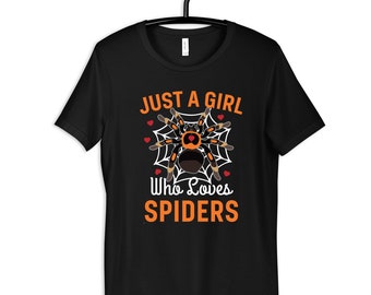 Meisje die houdt van Spiders Shirt, Meisje Spider T-Shirt, Spider Kids Tee, Hoodie, Sweatshirt, Tank Top