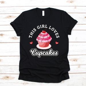 Dit meisje houdt van Cupcakes T-shirt, Cupcake Girl Tee, Hoodie, Dames Tee, Kids Shirt, Lange Mouw, Tank Top, Sweatshirt
