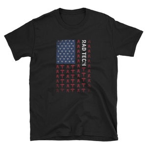 Radiologie American Flag X-Ray Radiologist Rad Tech Gift Korte-Mouw T-shirt
