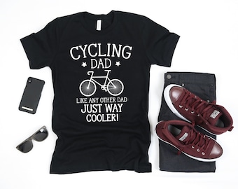 Ciclismo papà T-shirt, divertente ciclismo papà camicia, papà bicicletta, festa del papà ciclista manica lunga, felpa, felpa con cappuccio, canottiera