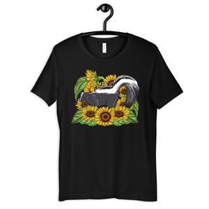 Sunflower Skunk T-Shirt, Skunk Shirt, Skunks Hoodie, Kids Tee, Long Sleeve, Sweatshirt, Tank Top