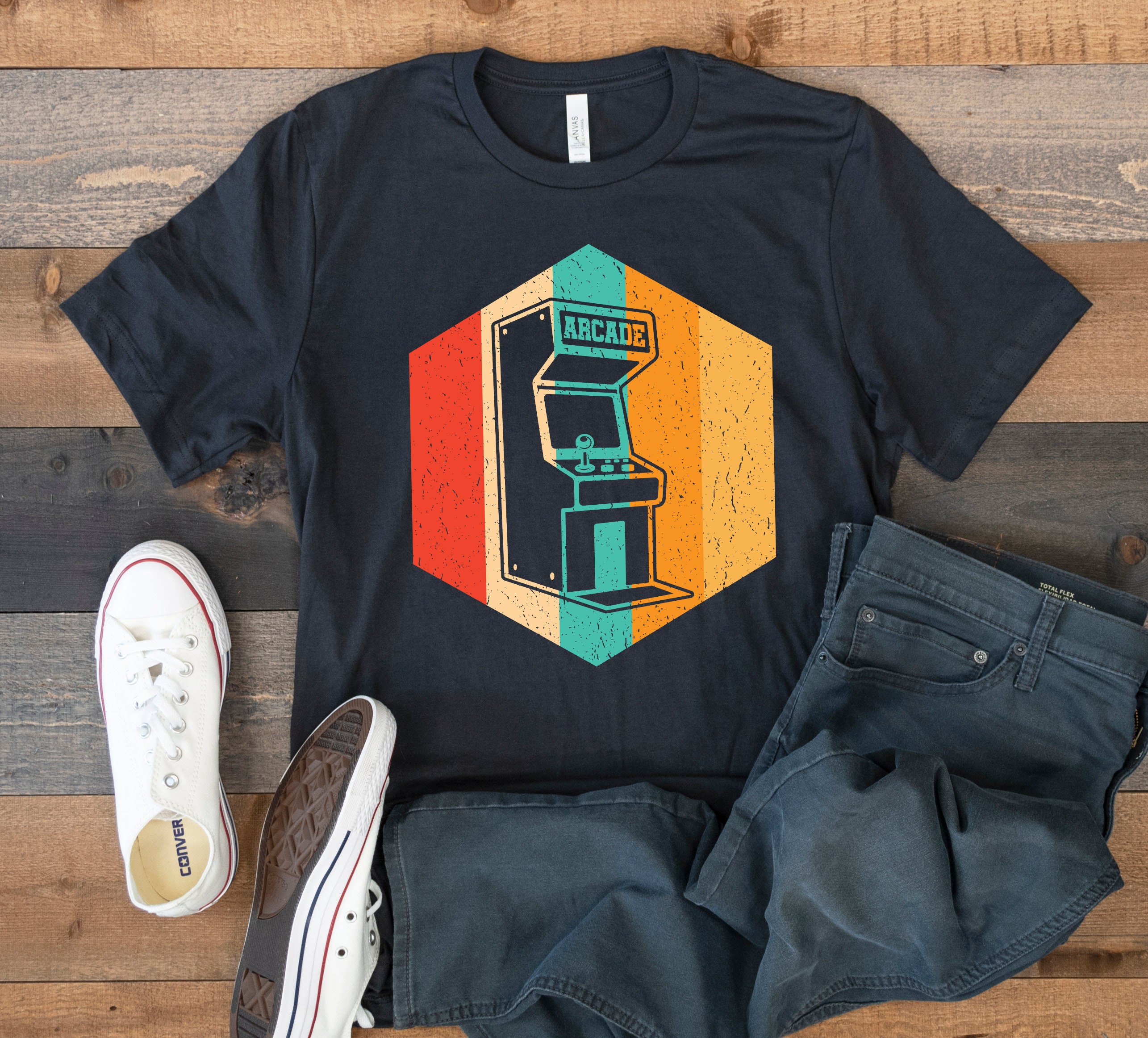 Retro Arcade T-shirt Arcade Gamer Tee Gaming Kids Hoodie | Etsy