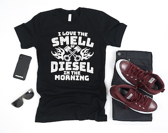 Funny Diesel Mechanic Shirt, Truck Mechanic T-Shirt, Smell Of Diesel Tank Top, Hoodie, Sweatshirt, Long Sleeve. Diesel Fathers Day Gift