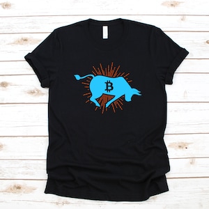 Bitcoin Bull T-Shirt, Funny Bullish Bitcoin Investor Shirt, Cryto Investing, Cryptocurrency Hoodie, Sweatshirt, Long Sleeve