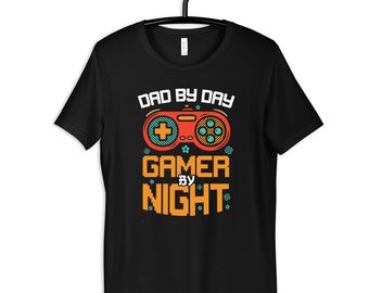 Dad By Day Gamer By Night Shirt, Funny Gaming Dads T-Shirt, Video Game Fathers Day Tee, Hoodie, Sweatshirt, Tank Top